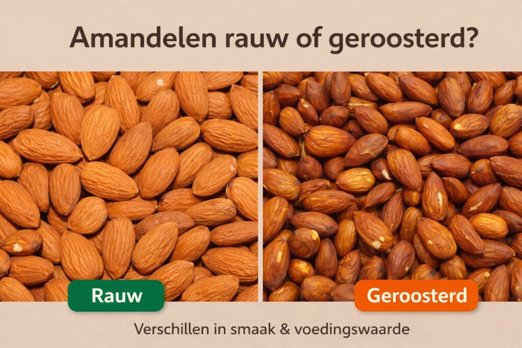 Amandelen rauw of geroosterd